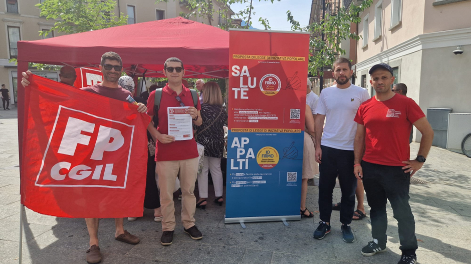 Cgil a Domodossola: presidio e raccolta firme per la salute 
